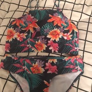primark tropical halter cami bikini size small